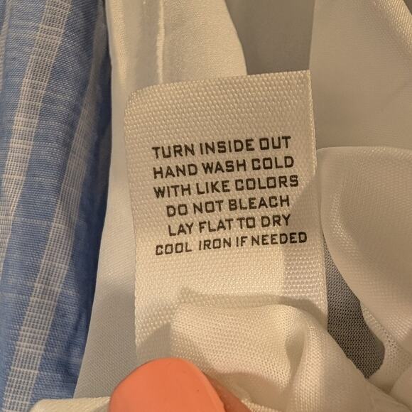 Blu Pepper Dress Color Block Stipes Tie-Shoulder Timeless Preppy Chic - Size L - Picture 8 of 8